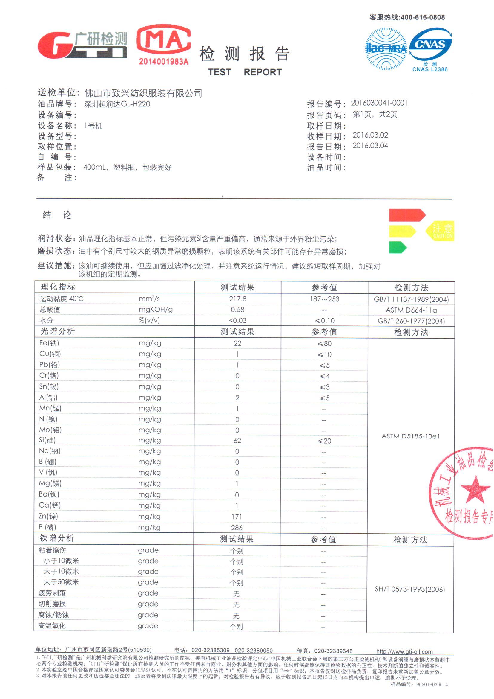 廣研所檢測報(bào)告（Derill）